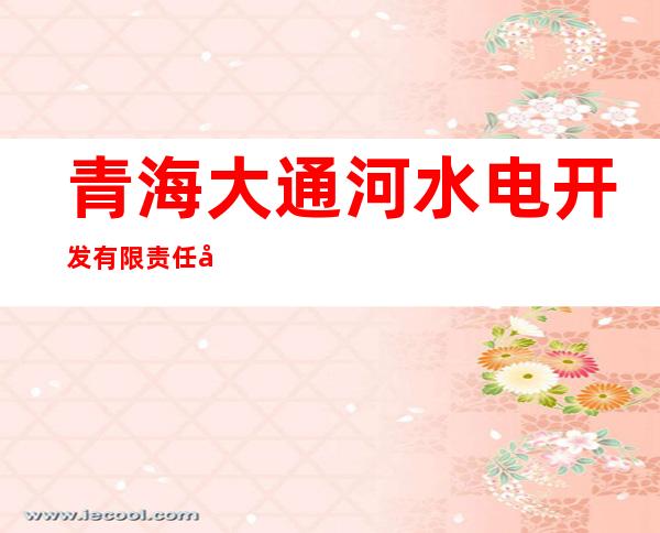 青海大通河水电开发有限责任公司